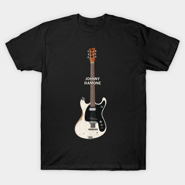 Johnny Ramone Mosrite Ventures II Guitar T-Shirt by Daniel Cash Guitar